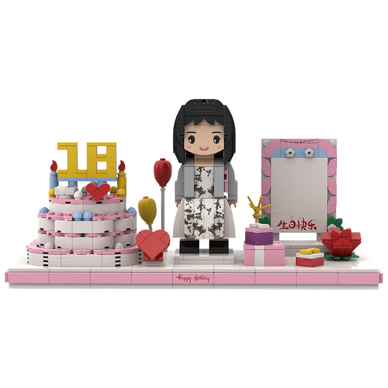 Birthday Gift Real Photo Building Block Portrait Diy Doll Figure Garage Kit Girlfriend Boyfriend Memorial Gift