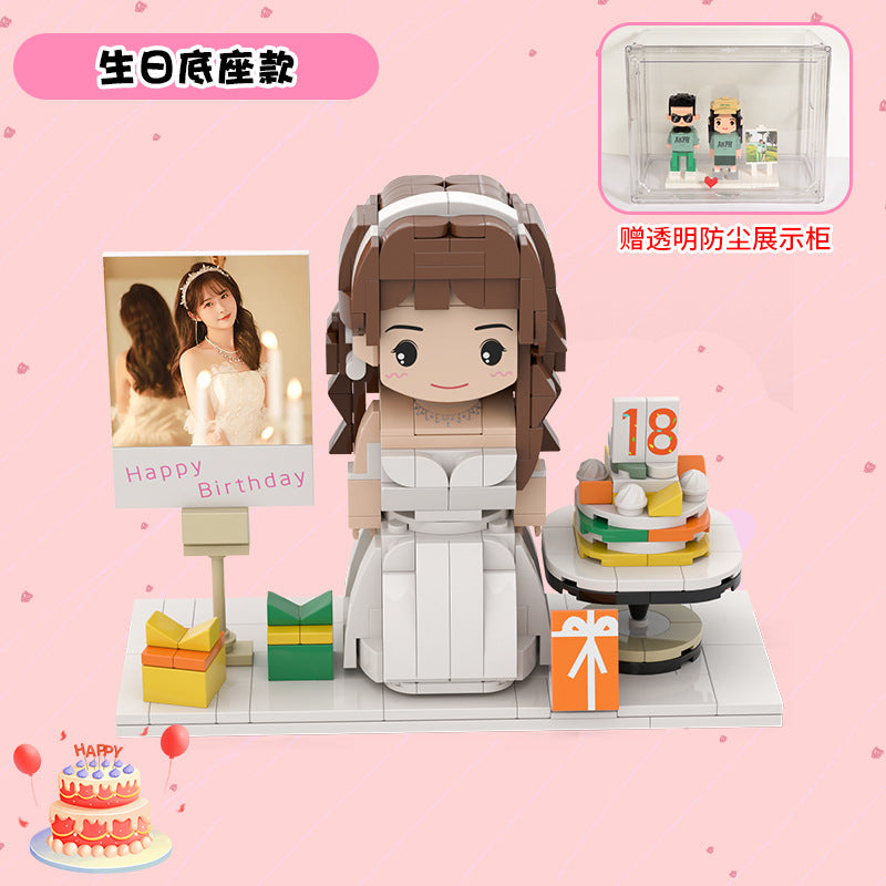 Birthday Gift Real Photo Building Block Portrait Diy Doll Figure Garage Kit Girlfriend Boyfriend Memorial Gift