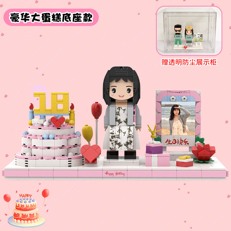 Birthday Gift Real Photo Building Block Portrait Diy Doll Figure Garage Kit Girlfriend Boyfriend Memorial Gift