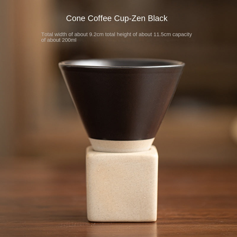 Creative INS Ice Cream Cone Coffee Cup Kiln into Retro Coarse Pottery Ceramic Coffee Cup