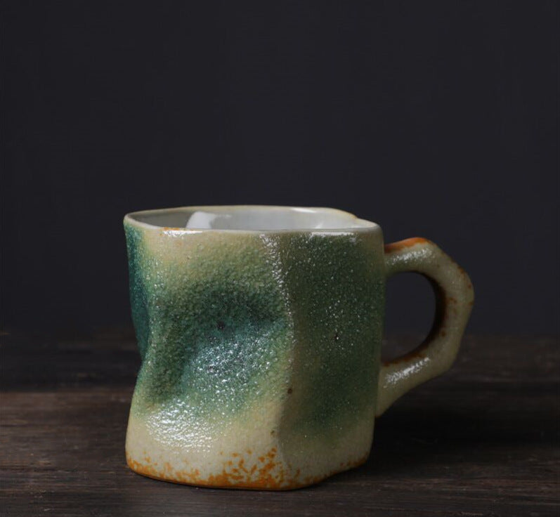 Simple Coarse Pottery Coffee Cup Creative Kiln Change Mug Retro Ceramic Cup