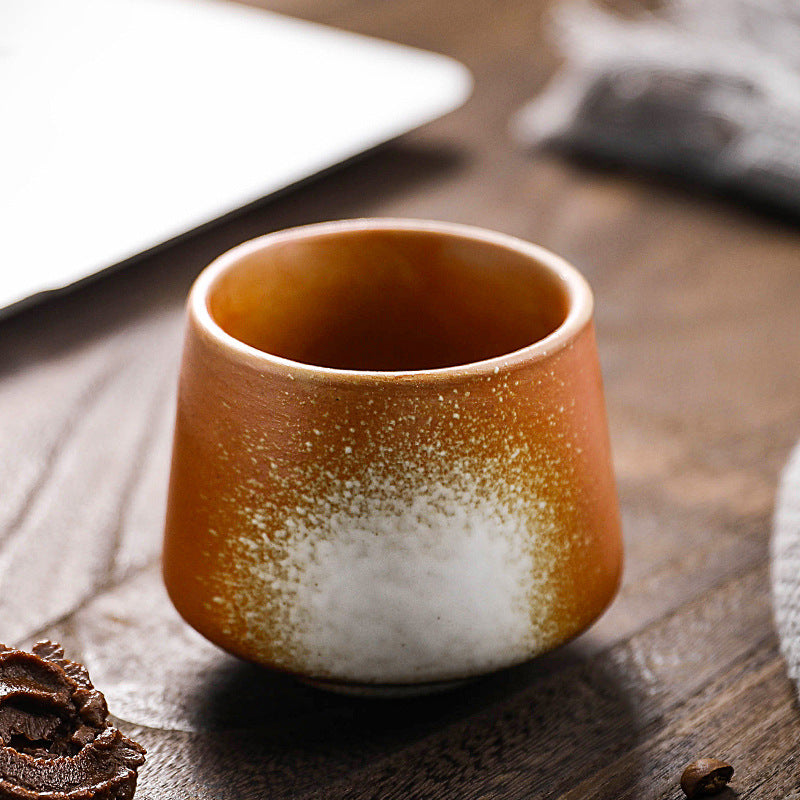 Vintage Master Cup Ceramic Water Cup Coarse Pottery Cup with Gift Package